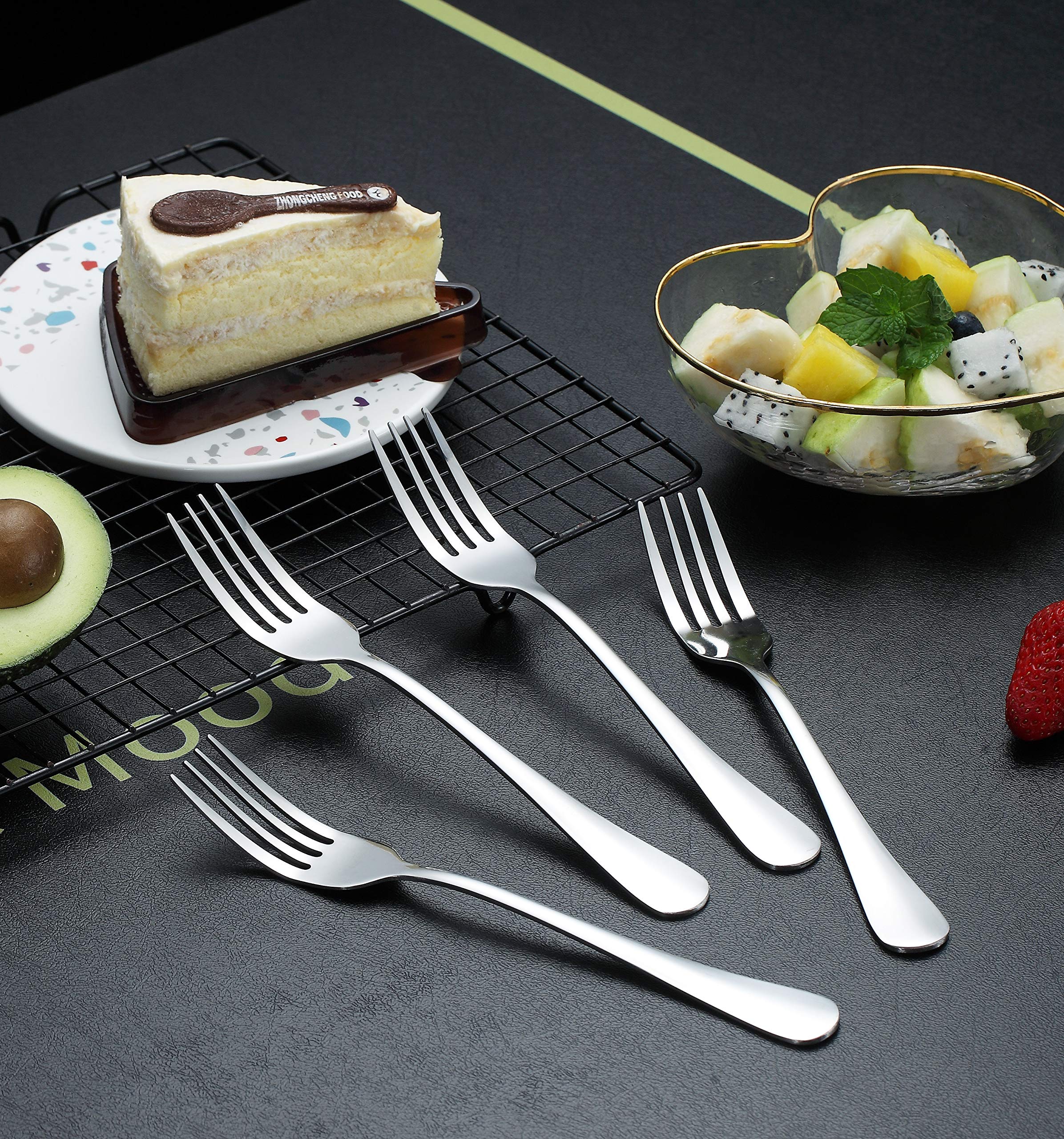 Kyraton Dinner Fork 12 Pieces, Stainless Steel 8.17 Inch Forks Silverware, Table Forks Set Of 12